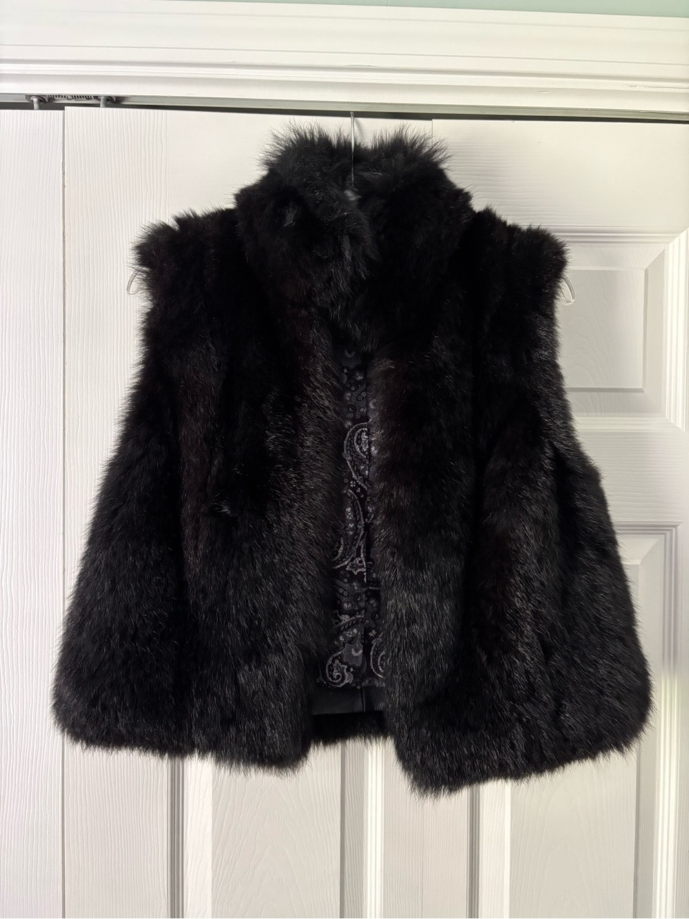 Lux Opossum Fur Black Vest - Cozy Women’s Outerwear